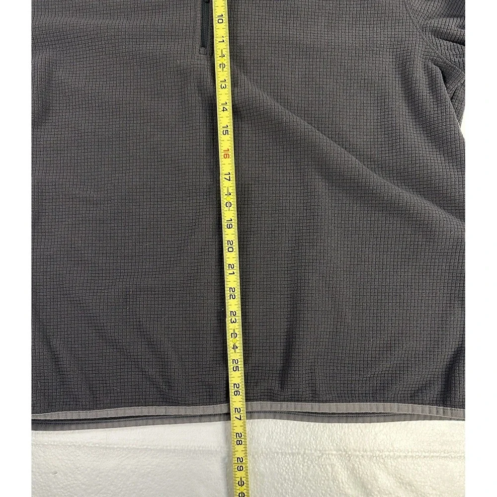 Eddie Bauer Waffle Knit‎ Sweater Mens XL Gray  Fleece 1/4  Pullover - Picture 4 of 7